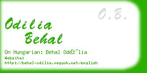 odilia behal business card